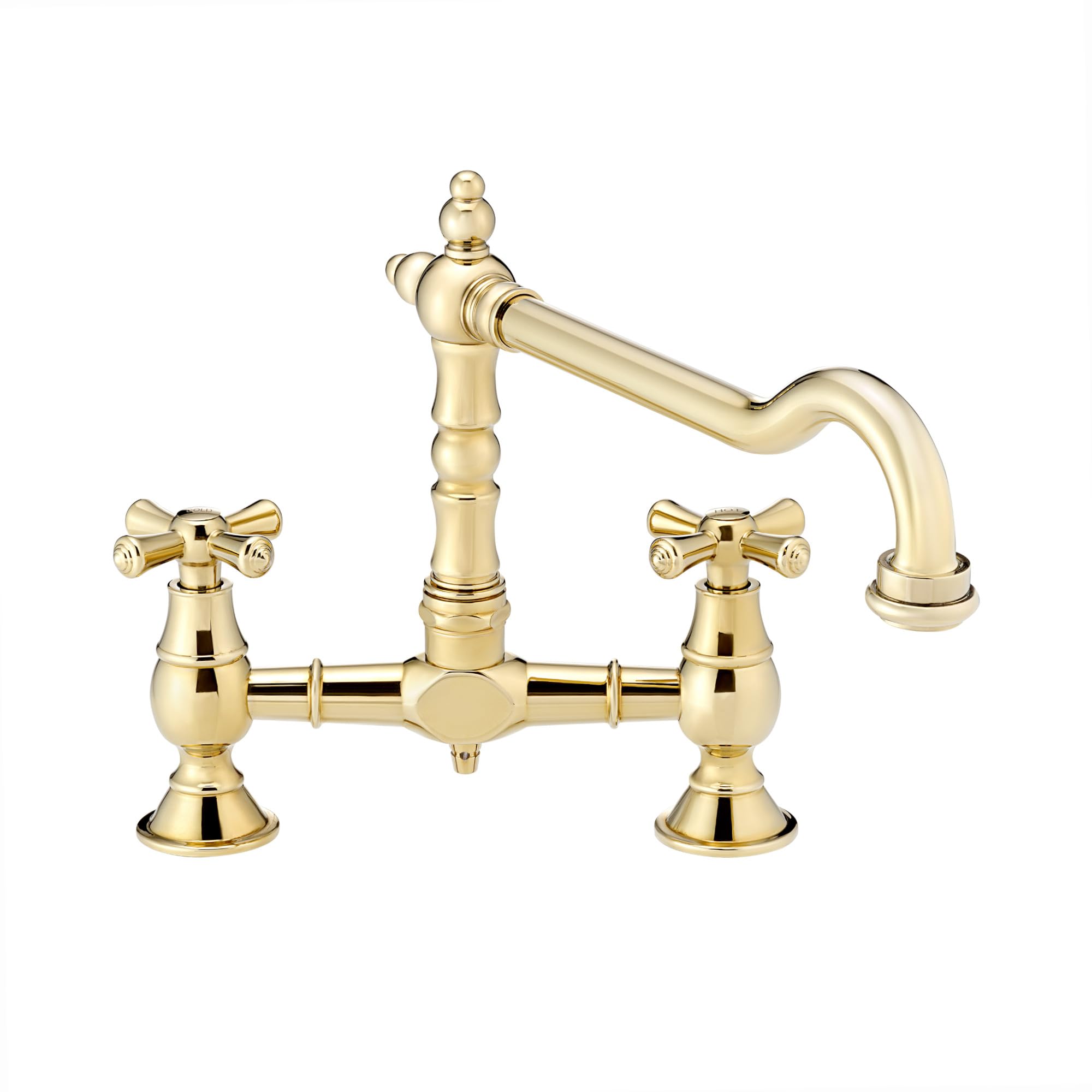ENKI, Langley, KT114 - Grifo mezclador para fregadero de cocina tradicional, color dorado