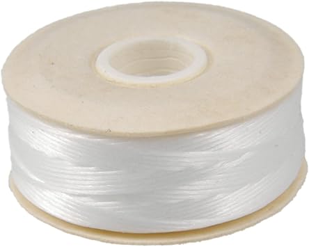 3 X 64-Yard NYMO Nylon Beading Thread Size D for Delica Beads, White Pack of 3 bobbins