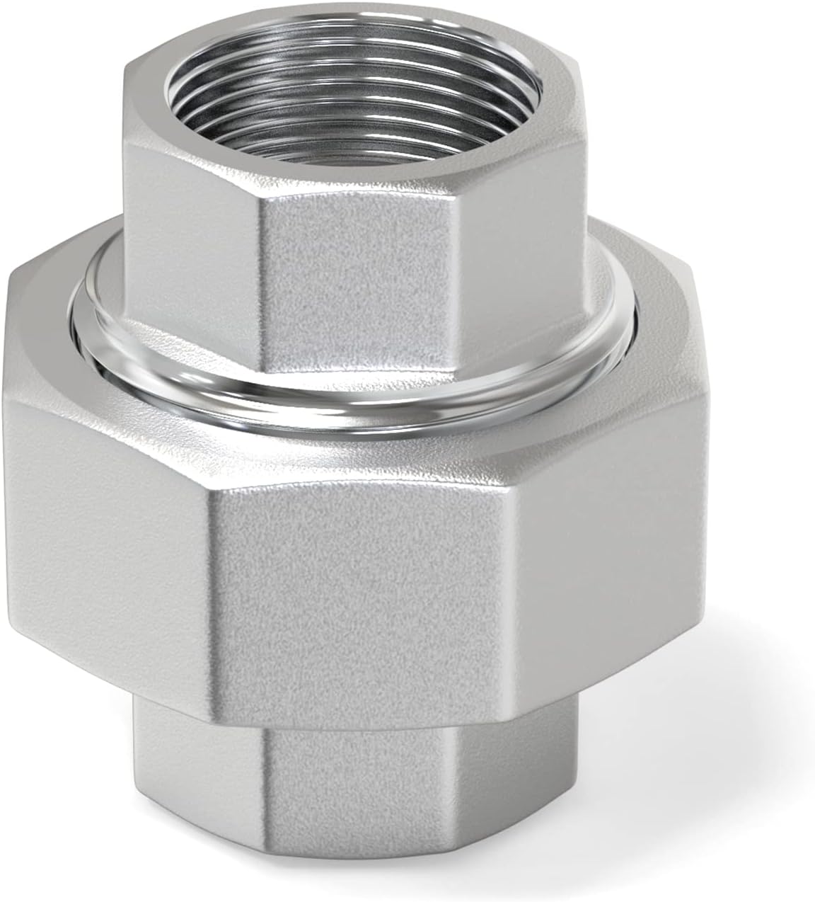 TAISHER 2PCS 304 Stainless Steel Union, 1" NPT Female Cast Pipe Fitting
