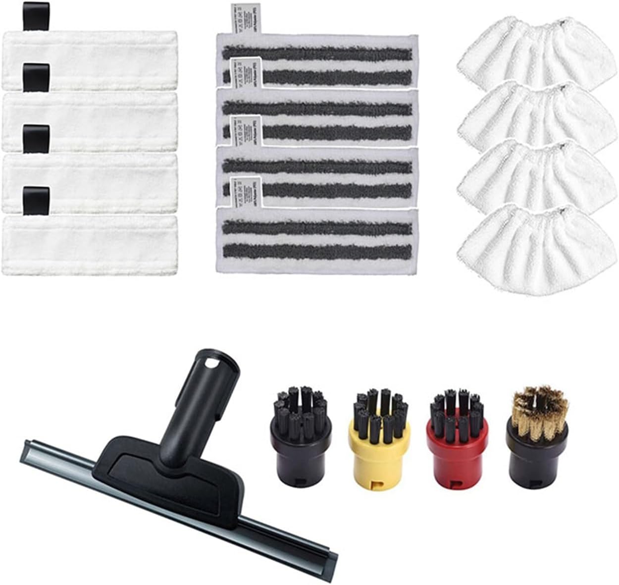 Mop Cloth Easy Repair Steam Cleaner Microfiber Floor Clothes. Compatible with Carcher SC2 SC3 SC4 SC5 (Color : Set H 17Pcs)