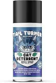 Tail Turner Cat Deterrent Spray Refill Pack - Motion-Activated Cat Deterrent Spray Compatible with SSSCAT Spray System - Safe, USA-Made Pet Training Solution for Problem Areas (1 Pack)