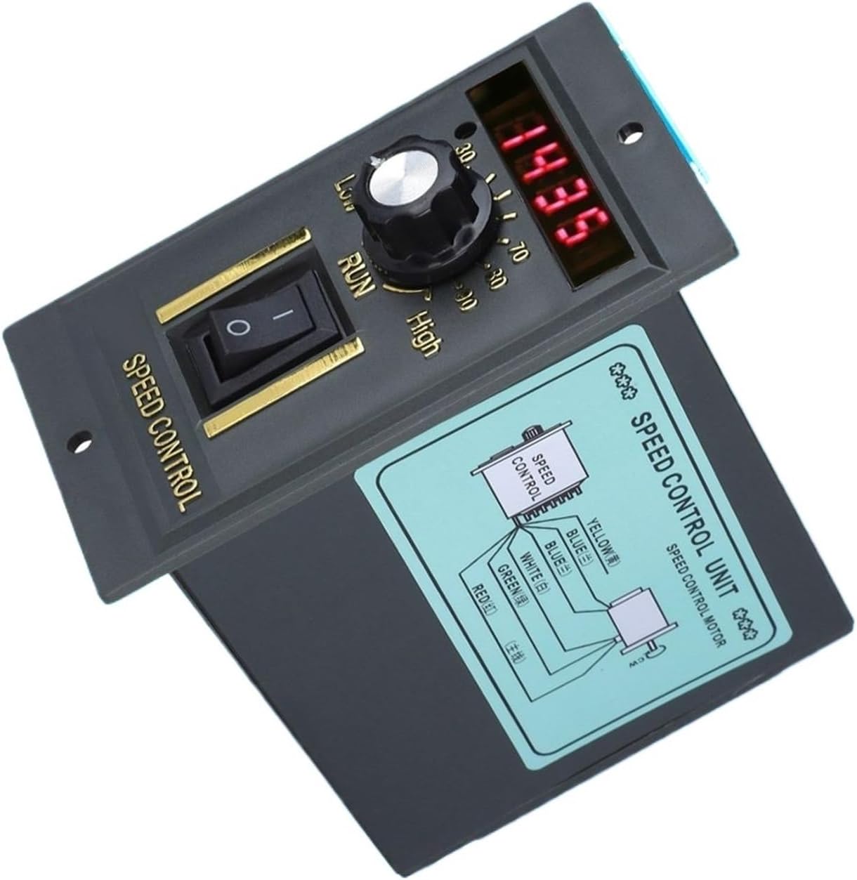 AC 220V 50Hz 15-400W Motor Speed Controller Digital Adjustable Stepless Motor Speed Controller 0-1450Rpm