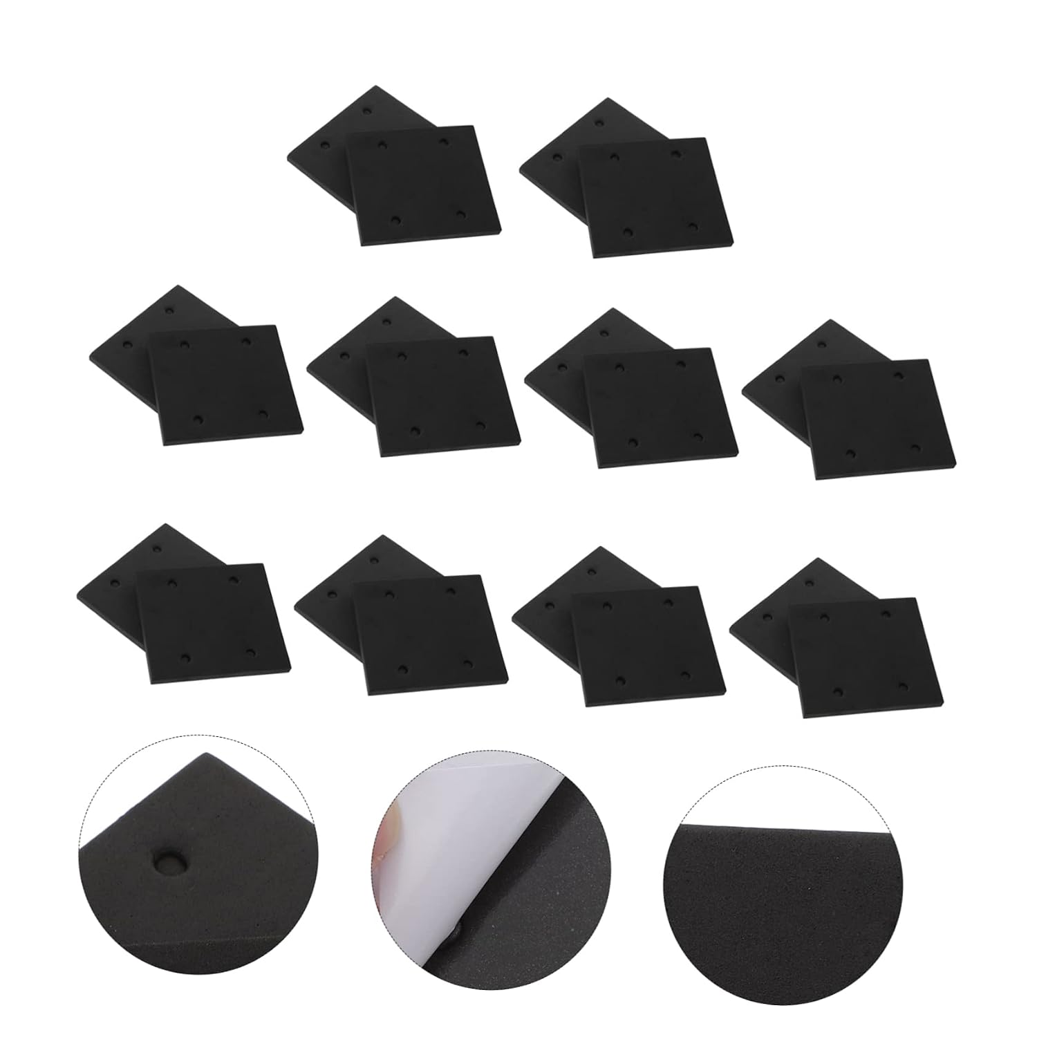 Unomor 20pcs Self-Adhesive Sanding Pad Rectangle Polishing Sandpaper Sponge for Sander