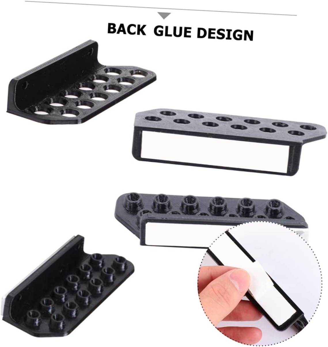 Mikinona Black Wall Mounted Arrow Rack, Practical Holder for 12 Arrows, ABS