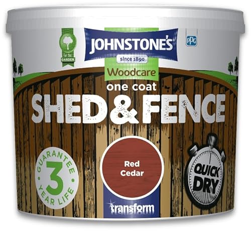 Axpower Inspirational Technology Empowering People Red Cedar One Coat Quick Dry Shed & Fence Treatment 5L – Exterior Wood Protection For Sheds, Fences & Garden Timber – Finish