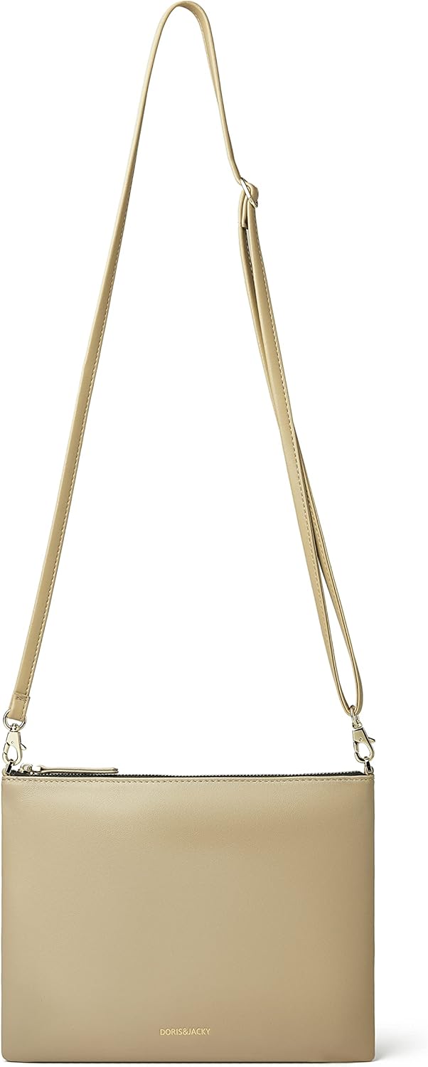 DORIS&JACKY Lambskin Leather Wristlet Clutch Purse for Women Soft Designer Slim Cell Phone Pouch Bag with Detachable Strap - Image 7