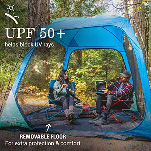 Coleman Skyshade Screen Dome Canopy Tent, 8 x 8 Shade Canopy, UPF 50+ Outdoor Canopy Tent for Camping, Tailgating, and Beach Shade, Medium Blue - image 3