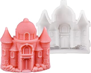 3D Castle Silicone Mold for Candle Making, DIY Resin, Soap, and Craft Projects