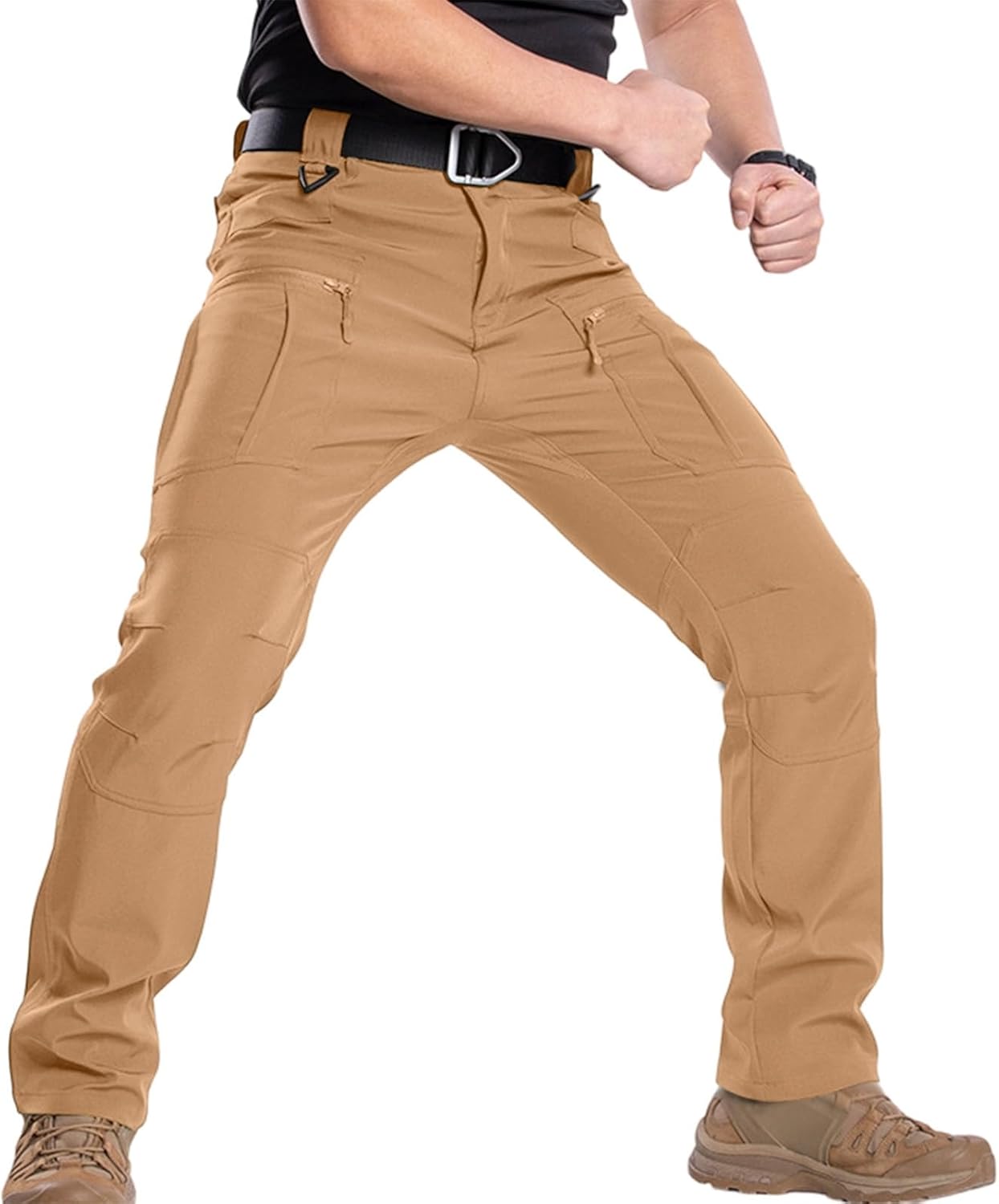 Tactical Cargo Pants for Men Relaxed Fit Waterproof Hiking Pants Ripstop Durable Construction Work Pants with Pockets - Image 4