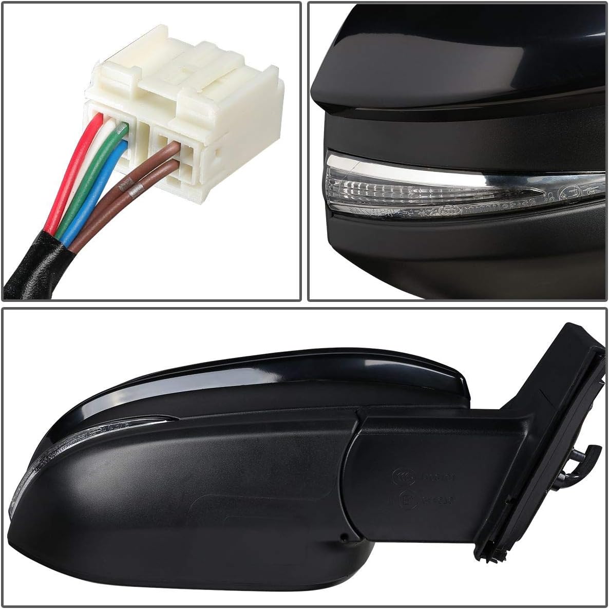 DNA Motoring OEM-MR-TO1321310 Factory Style Powered+Heated+Turn Signal Right Side Door Mirror Compatible with 13-15 Toyota Rav4