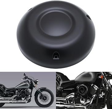 Motorcycle Air Filter Cover Air Cleaner Intake Case for Yamaha Dragstar V-Star XVS 650 400 XVS650 XVS400 DS Custom Classic, Matte Black
