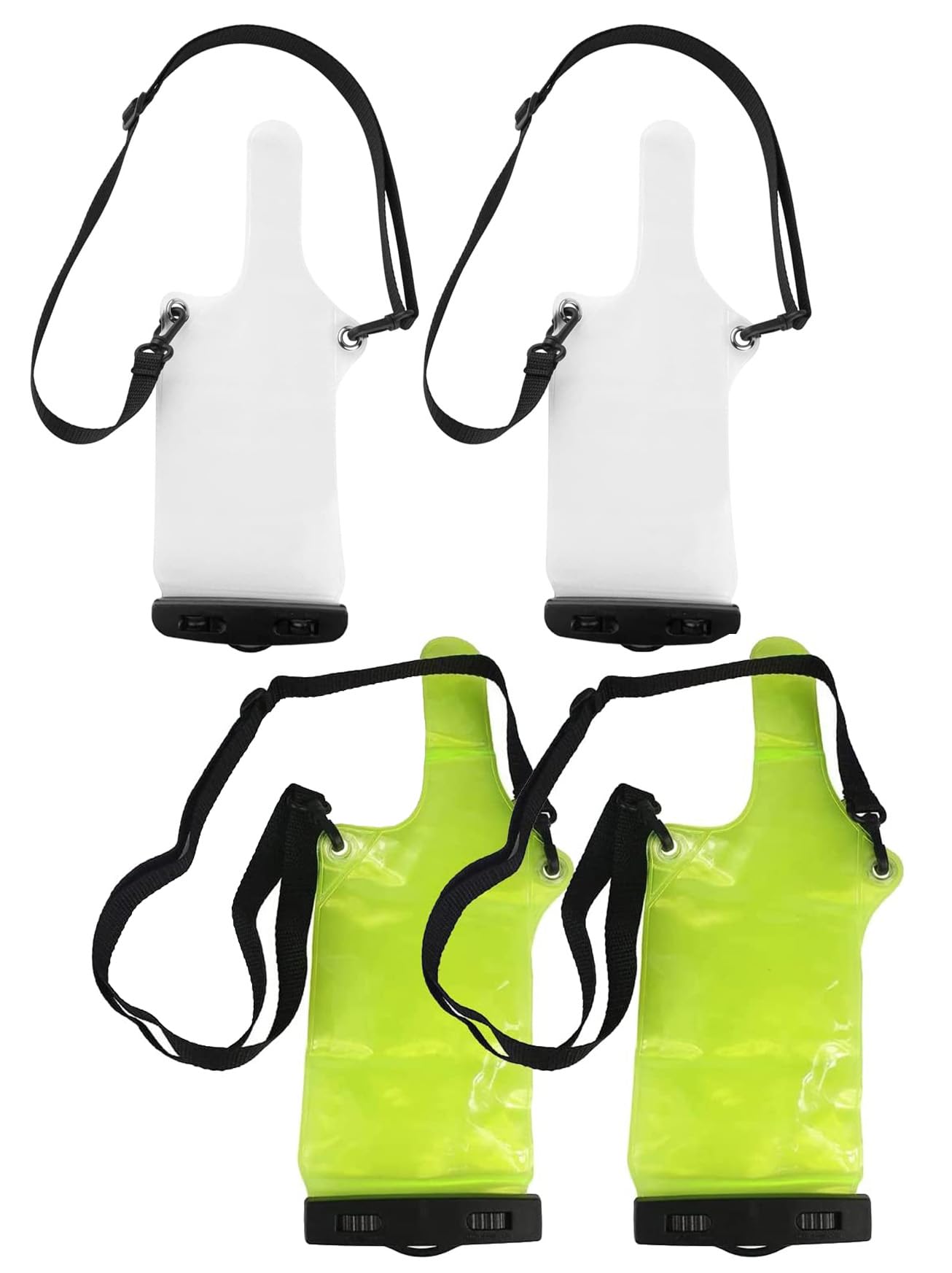 4Pcs Universal Two Way Radio Waterproof Case Bag Portable Walkie Talkie Rainproof Pouch with Adjustable Strap Compatible for Motorola Kenwood Midland UV-3R UV-5R PX-888 Walkie Talkie Radio