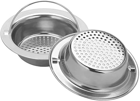 2x Abflusssieb Für Spülbecken - Edelstahl Sieb Mit Griff Gegen Verstopfung