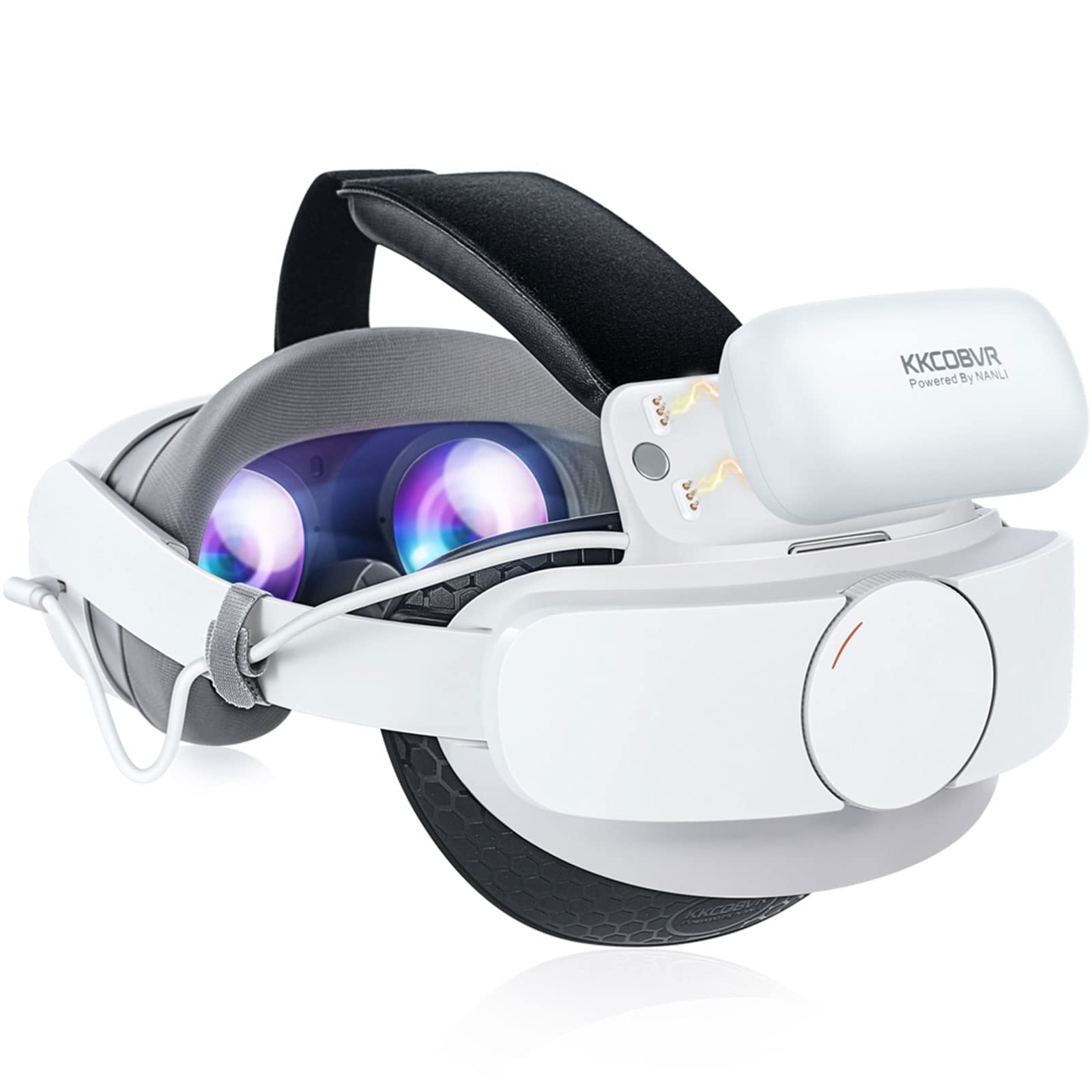 KKCOBVR P4 Charging Dock Compatible with Pico4 / Pico4 Pro VR Comfort Kit Head Strap Extra 10000mAh Battery Pack Extend 3.5-4H Usage Time