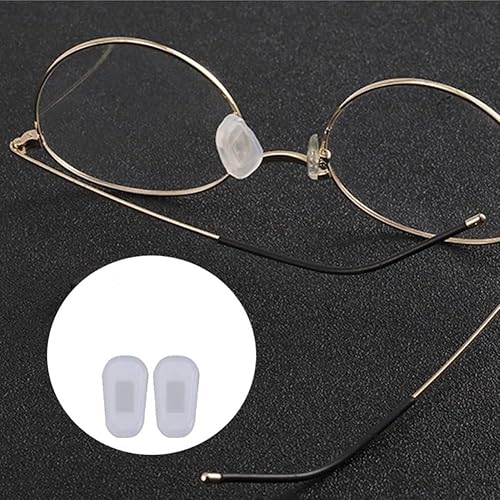 Miniatura 3 de 5 pares de almohadillas de nariz para gafas, 5 pares de gafas de silicona suave sin cordones para lentes de sol, puente de nariz, almohadillas