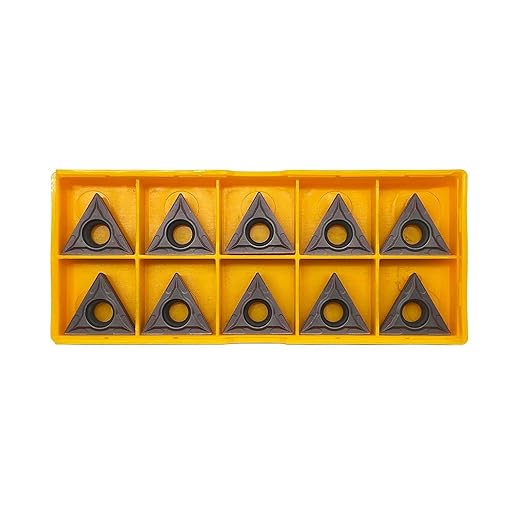 GBJ TCMT16T304 TCMT32.51 VP15 10pcs Carbide Turning Inserts Bronze Carbide Inserts Cutting Tools for Steel Parts and Stainless Steel for STFCR Turning Tool Holder