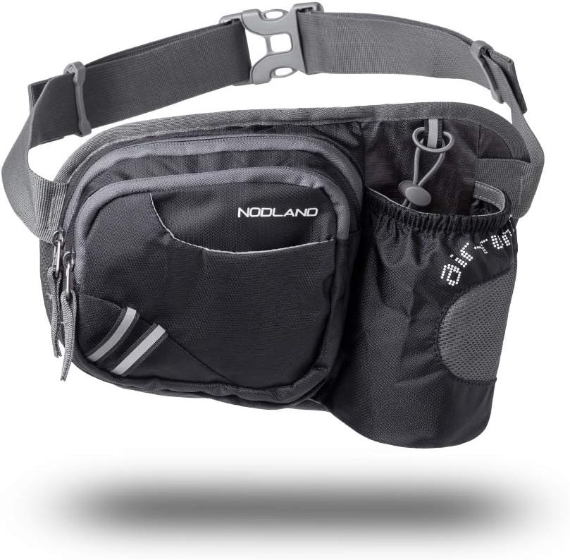 Sharkborough NODLAND Running Belt Hydration Waist Pack with Water Bottle Holder for Men Women