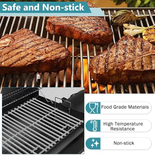 Criditpid Grill Grates Replacement for Char Griller 5050, 5650, 2121, 3001, 5072, 2123, 3072, 2828, 3030, 4000, King Griller 3008 5252, 19 3/4" Stainless Steel Grids for Chargriller Duo 5050 Parts by Criditpid - Image 7