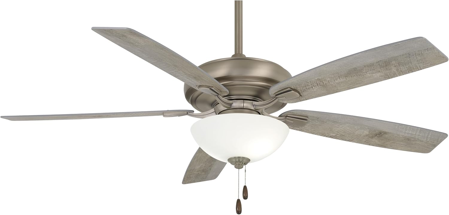 MINKA-AIRE F552L-BNK Watt 60 Inch LED Energy Star Rated Ceiling Fan with DC Motor and 4 Speed Pull Chain in Burnished Nickel Finish