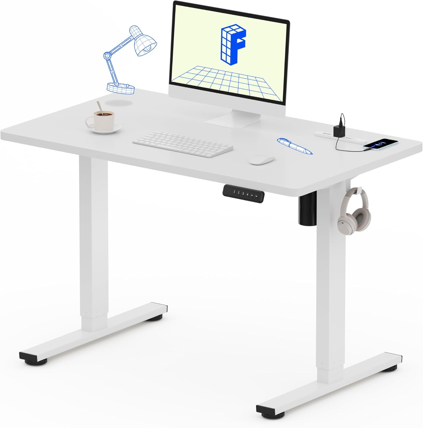 FlexiSpot 電動昇降デスク EF1 Pro 在宅ワーク/オフィス用 高さ調節