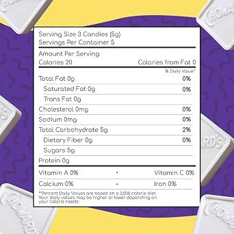 Choward's Violet Mints Gift Box | Bold Aromatic Flavor | Perfect for Snacks in Lunchboxes, Travel, Sharing, and Holiday Gift Treats | Nostalgic Vintage Candy | 1 Box (24 Individual Candy Packs)