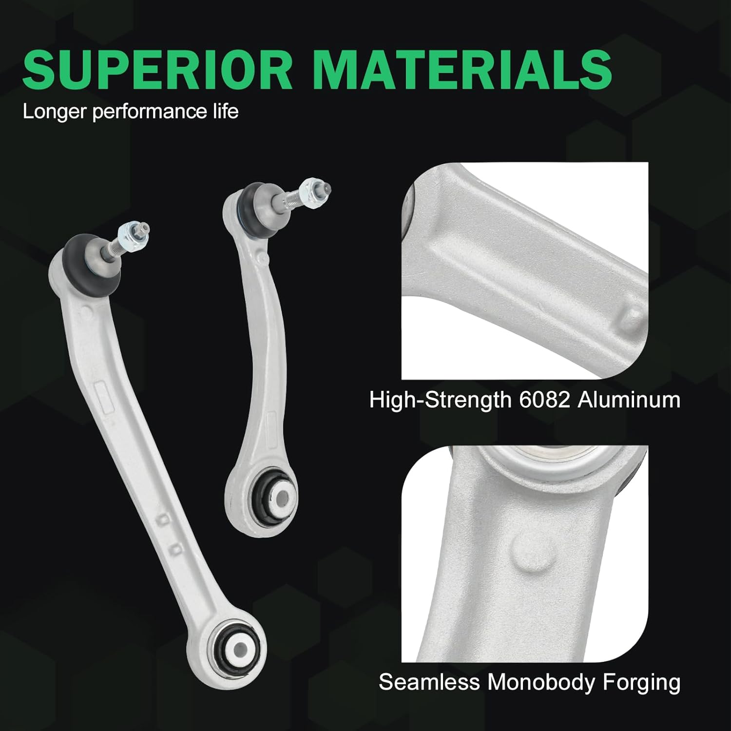 Rear Suspension Upper Control Arm Kit Compatible with BMW X5 2011，2013-2018；for X6 2008-2018 ；E70 E71 E72 F15 F16 F85 F86 with Ball Joint & Bushing + Rear Sway Bar Links