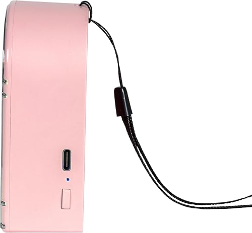 Miniatura 10 de Crosley CR3046A-PI Mini Jukebox Altavoz Bluetooth portátil con luces LED y micrófono, rosa