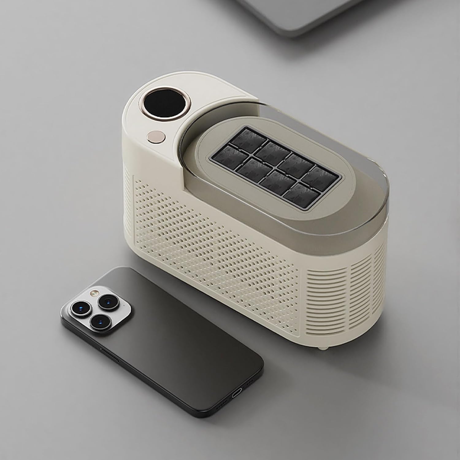 Countertop Mini Ice Maker Machine - 8.5x3.7x5in, 8 Ice Cubes Ready in 10 Mins, Auto Portable Small Ice Maker for Home/Kitchen/Camping/RV (White1)