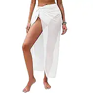 HORISUN Women Semi-Sheer Mesh Woven Beach Sarong Long Bikini Wrap Pareo Casual Swimsuit Cover Up for Summer