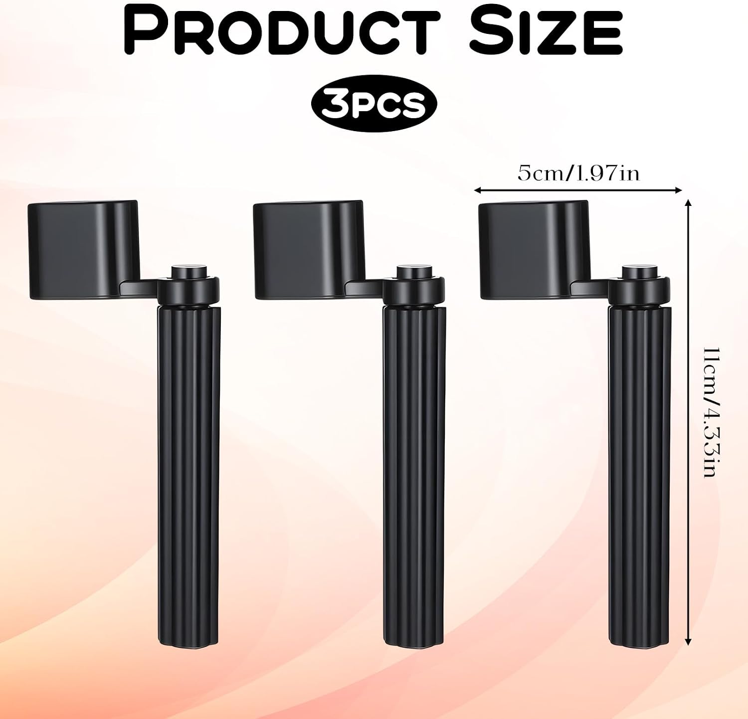 3 PCS Guitar String Winder, Peg Bridge Pin Puller 2-in-1 Tool for Acoustic and Electric Guitars, Guitar Repair Tool Plastic Black