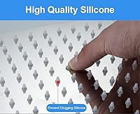 Vista 7 de NearMoon - Cabezal de regadera grande de acero inoxidable cuadrado de lujo en cascada, para instalar en el techo o la pared