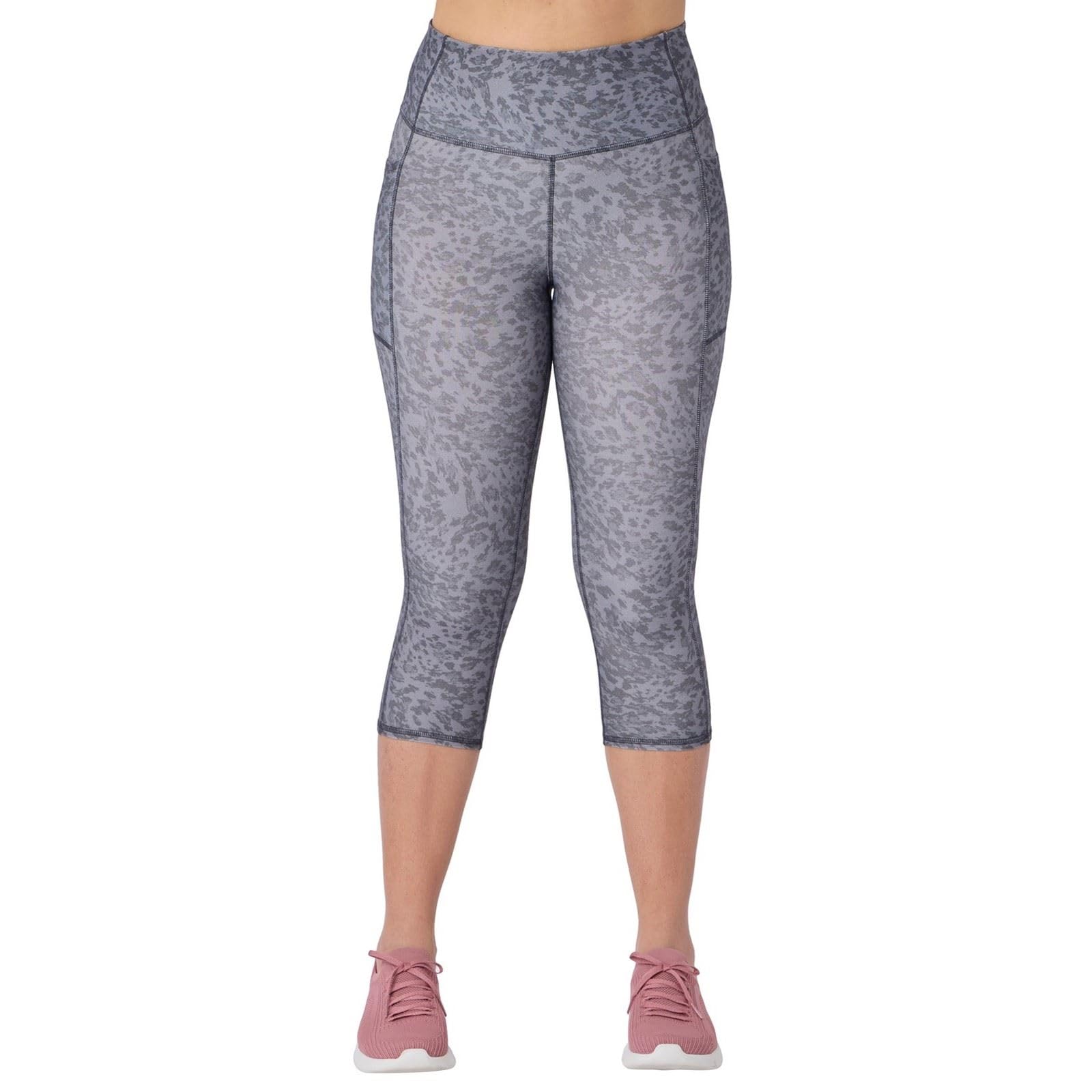 Skechers Goflex Printed Capri Czarne Legginsy Sportowe Damskie