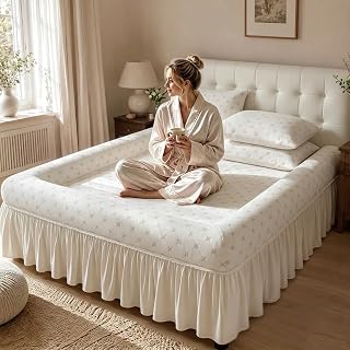 Bed Sheet with Borders, Soft Sherpa Bordered Bed Sheet, Non-Slip Deep Pocket Fitted Sheet with Memory Foam Padded Borders, Cozy Cooling Breathable Wrinkle-Free Bedding,Pink c,King 80"x76"