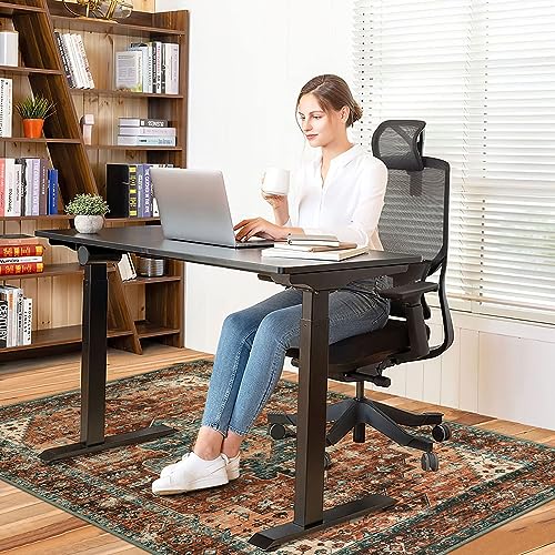 Anidaroel 48\"x60\" Chair Mat for Hardwood Floor/Tile Floor, Desk Chair Mat for Hard Floors, Under Desk Rug Protector for Rolling Chair, Computer Gaming Chair Mat, Low Pile Carpet Floor Mat