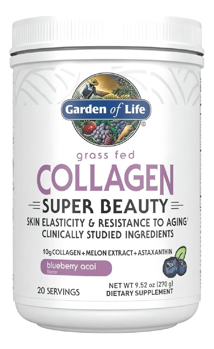 Amazon.com: Garden of Life Grass Fed Collagen Powder, Blueberry