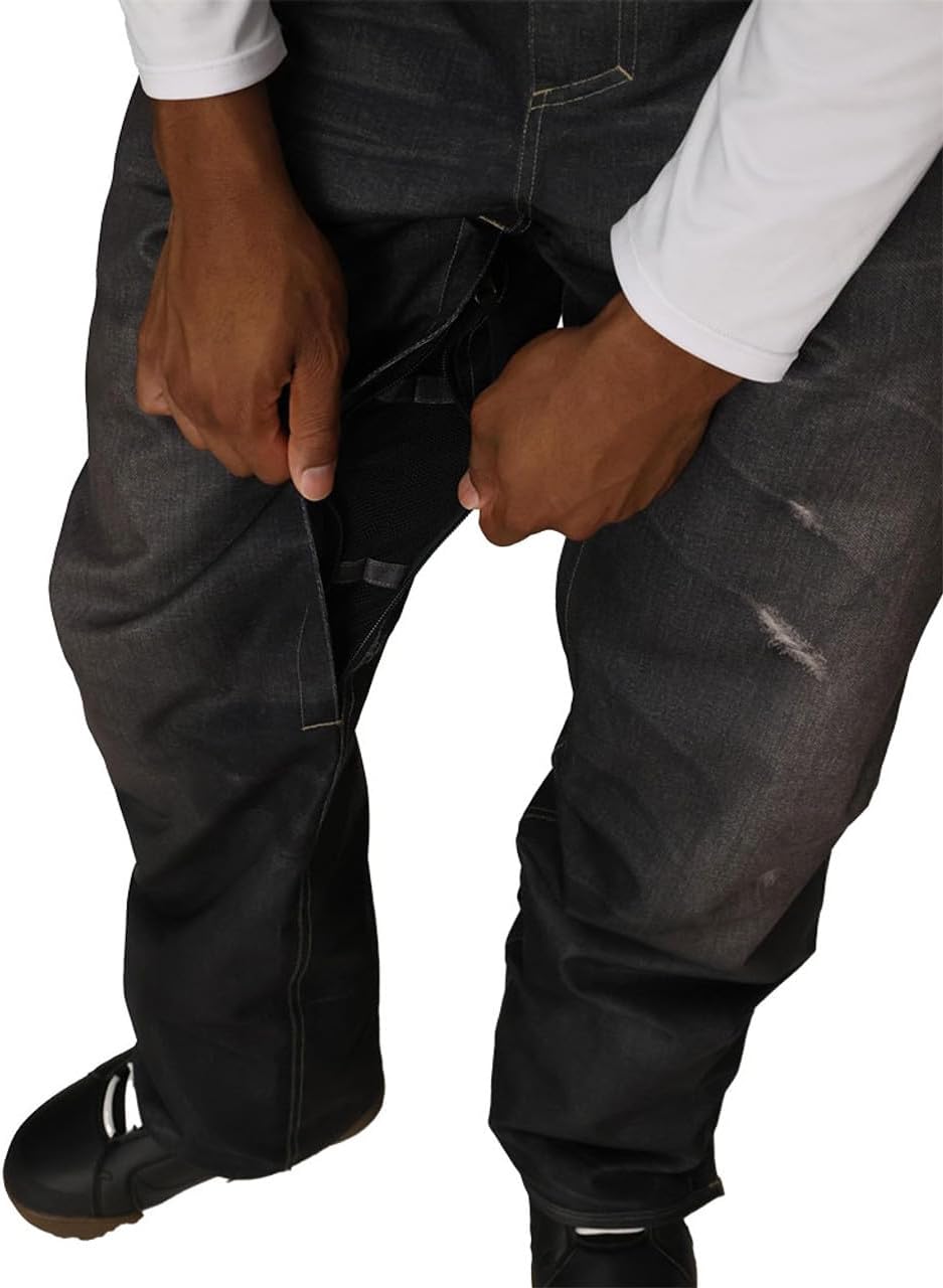 686 Men's Deconstructed Denim Pant - Insulated Ski Pants for Snow and Winter, Water and Weather Resistant
