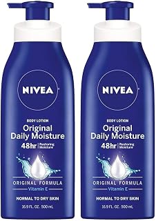 Original Moisture Body Lotion with Vitamin E, 48-Hour Body Moisturizer for Normal to Dry Skin, 16.9 Fl Oz Pump Bottle (Pack of 2)