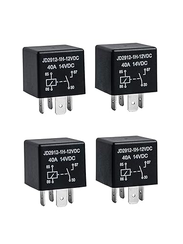 Miniatura 8 de Paquete de 2 relés de automóvil de 4 pines 12 V 40 amperios Modelo No. JD2912-1H-12VDC 40A 14VDC, interruptor de relé de automóvil Interruptores y