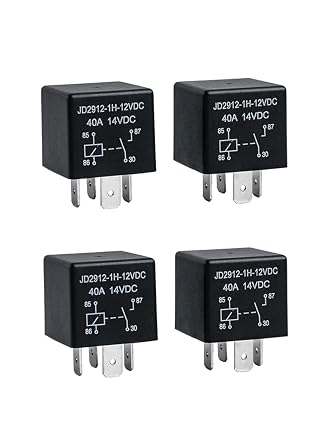 4 Pack Car Relay 4 Pin 12V 40 Amp Model No JD2912-1H-12VDC 40A 14VDC, Car Relay Switch Auto Switches & Starters