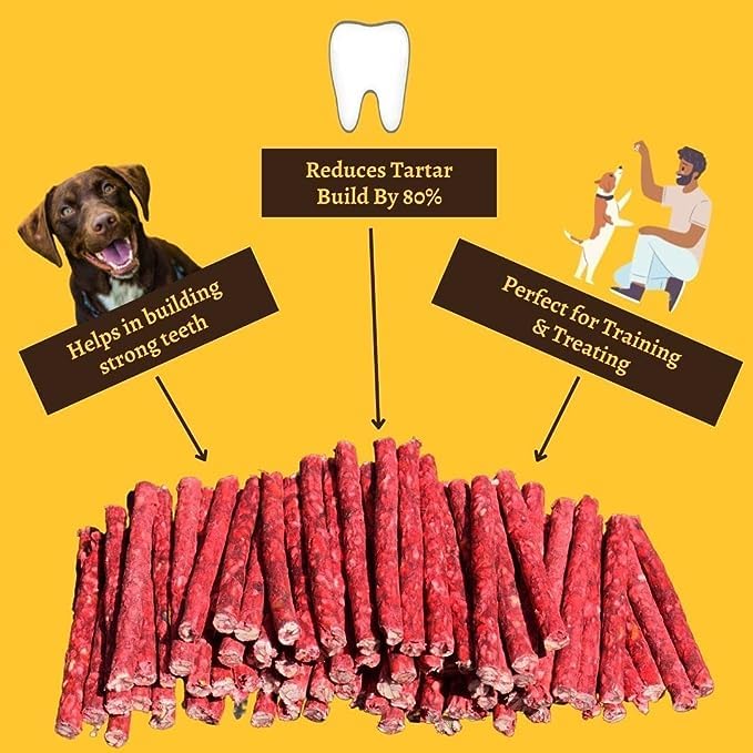 Image of Chew Sticks for Dogs of All Life Stages Munchy Stick Chicken Flavour 1 Kg Dog Snacks, Treats