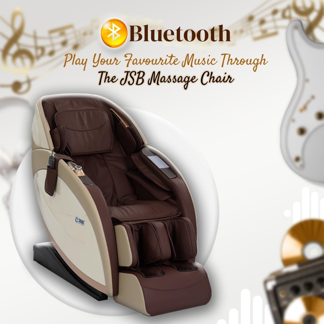 JSB MZ08 Massage Chair Recliner Zero Gravity for Home Stress Relief (Coffee Brown) JSB MZ08 Massage Chair Recliner Zero Gravity for Home Stress Relief (Coffee Brown)