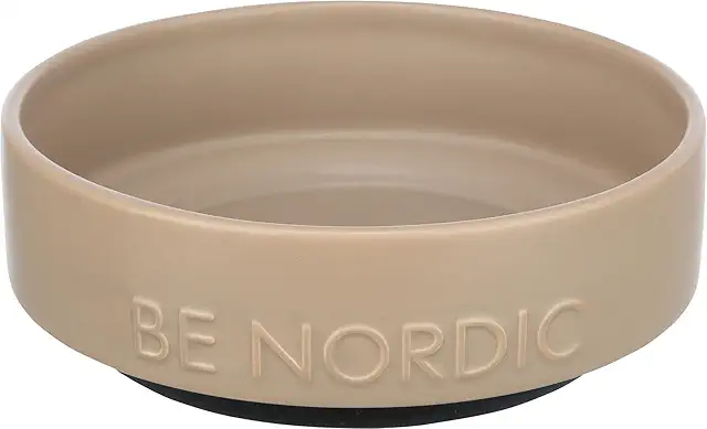 Gamelle Céramique TRIXIE BE NORDIC pour Petits Chiens - Antidérapante, 500 ml, Taupe