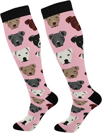 Womens and Mens Knee High Athletic Socks Outdoor Sport Socks for Running Hiking Cycling Compression Socks