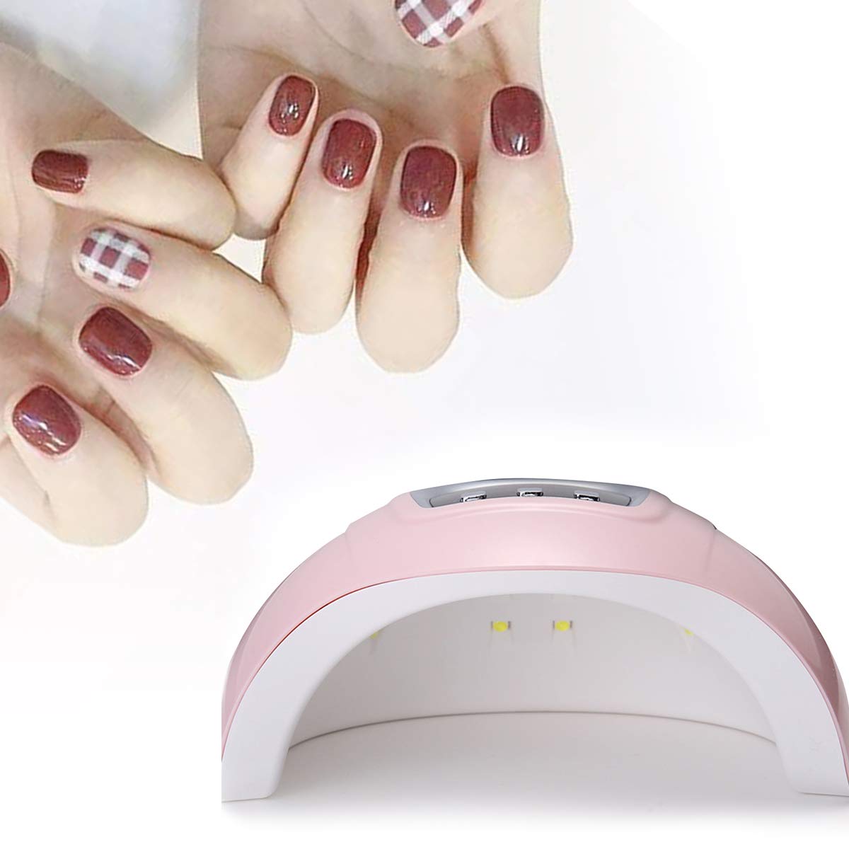 36W UV Light Nail Lamp, Portable 12 LED Nail Curing Lamp Nail Dryer, Nail Art Tools with 60s/120s Timer Setting for All Manicure Gel Nail Polish, Fingernail & Toenail Gel