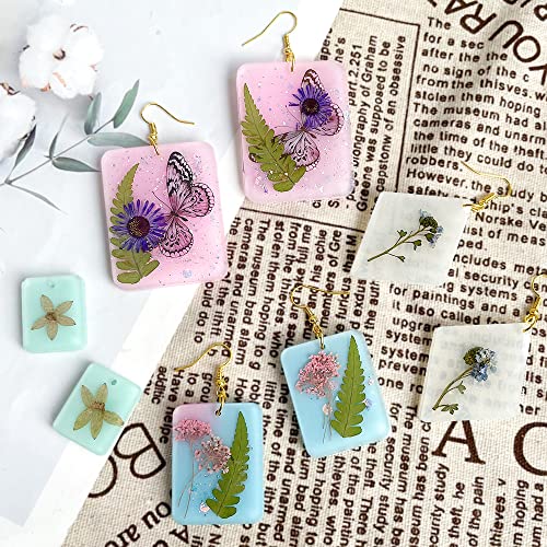 ResinWorld Earrings Molds with Varieties of Shapes and Sizes, 171Pcs Resin Jewelry Making Kit, Stud Dangle Drop Earrings Resin Molds with Hole - Thumbnail 7