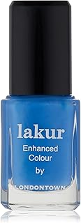 LONDONTOWN Lakur Nail Polish – Blue, Poolside Dream, 0.4 Fl Oz, Long-Lasting, Streak-Free, Chip-Resistant | 21+ Free Non-Toxic Vegan Nail Color, Strengthens & Hydrates Nails