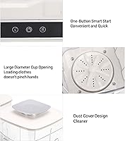 Vista 3 de Asixxsix Underwear Washer, 2000mAh Rechargeable Dual Chamber Quiet, Portable Mini Washing Machine, Cordless Washing Machine for Bra Underwear Socks