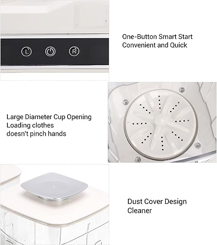 Miniatura 4 de Lavadora portátil, mini lavadora con batería recargable de 2000 mAh y turbo ultrasónico, cámara dual inalámbrica para ropa interior, calcetines,