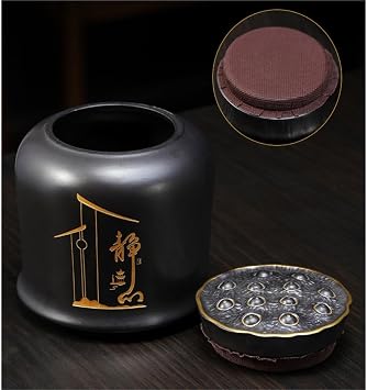 Tea Organizer Bulk Tea Storage Jar Ceramic Large Sealed Jar Household Red and Green Tea Accessories Storage Tea Jar Gift Box Tea Caddy (Color : F) (H),H