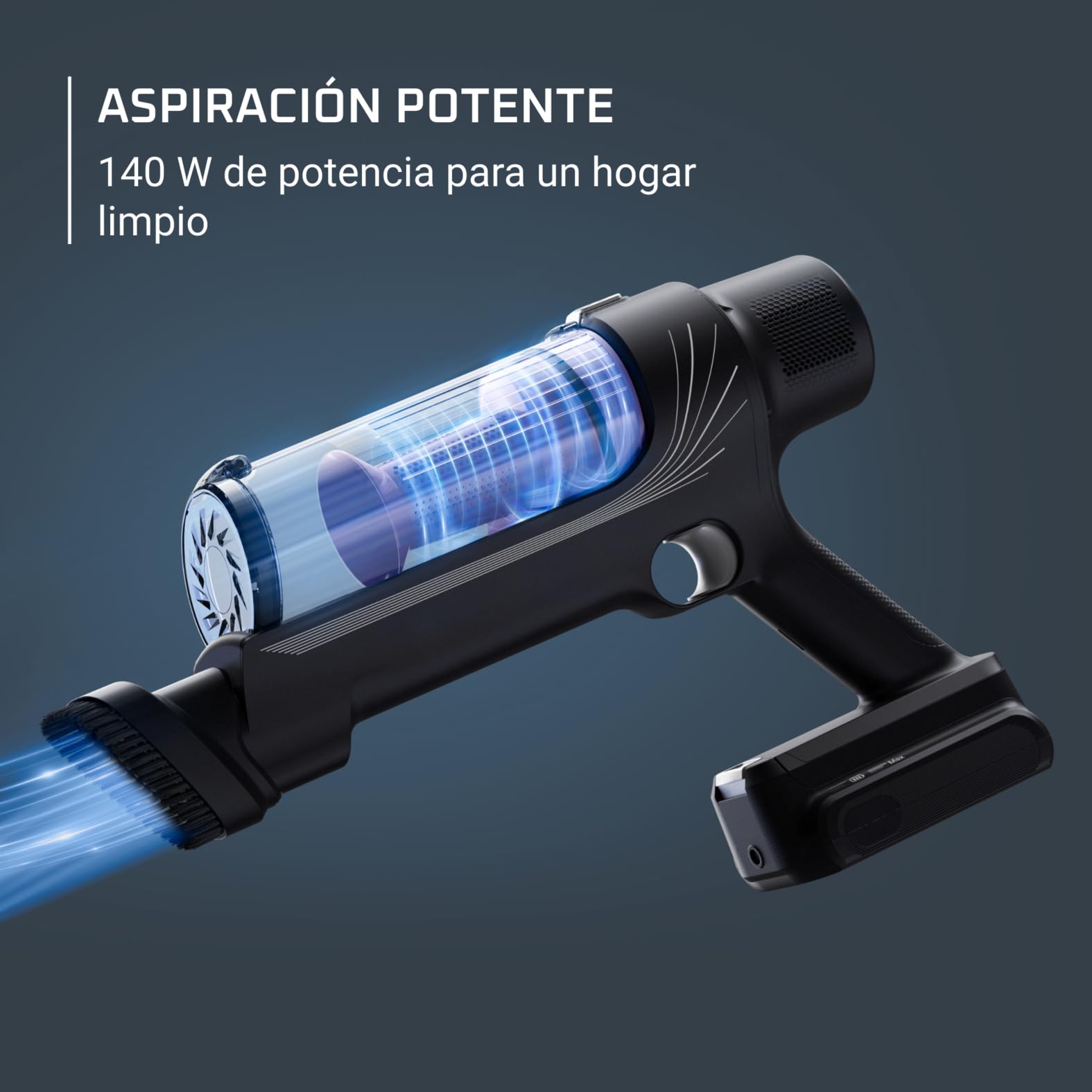 Rowenta X-Pert 7.60 – Aspiradora escoba sin cable, 140 W, 45 min de autonomía, ligera y versátil, cepillo motorizado con LED, accesorio para ranuras y sofás, base de carga, RH6A35 (Reacondicionado)